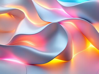 Abstract colorful glowing waves.