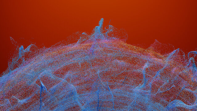 Vivid abstract 3D particle background for creative designs