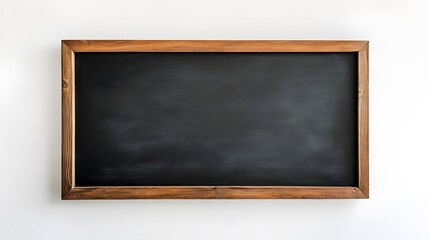 Blank Blackboard Framed In Rustic Wood