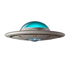 Transparent UFO Illustration - Futuristic Alien Spaceship Concept
