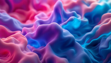 Obraz premium A Stunning Abstract Representation of Flowing Textures in Soft Pastel Colors and Dreamy Waves