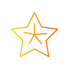 star fruit gradient icon