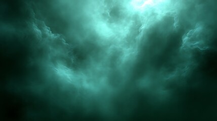 Dark teal ominous storm clouds.