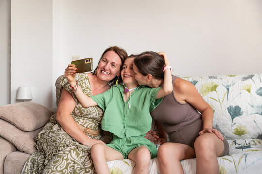 Family bonding with a disabled girl celebrating love and joy