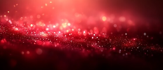 Red glitter bokeh background.