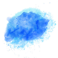 Abstract background with a blue watercolour splat design 