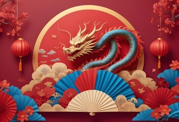 Chinese New Year Banner Background 