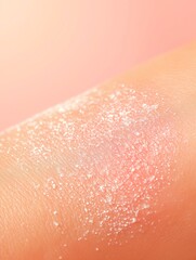 Fototapeta premium Close-up view of skin condition with eczema and irritation