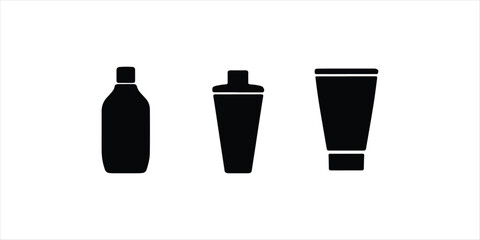 cream tube bottle hand drawn illustration on white background. cream tube bottle Silhouette Vector Images.