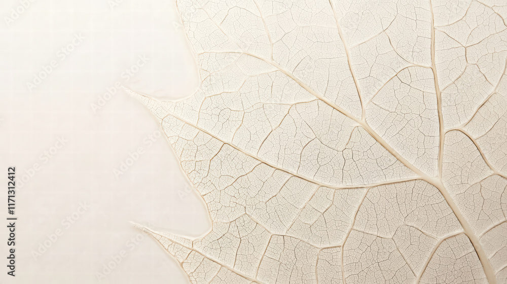Poster close up of leaf veins showcasing intricate patterns and textures, perfect for nature themed designs