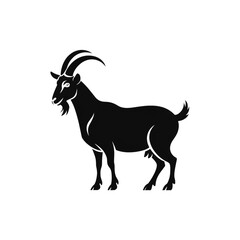 Goat silhouette icon symbol logo black design vector illustration