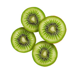 Fototapeta premium Fresh sliced kiwi fruit with vibrant green color
