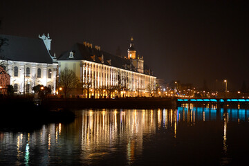 Fototapeta premium University of Wrocław (Collegium Maximum) at night