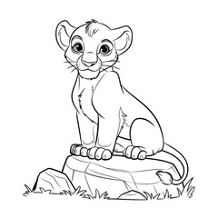 lion coloring page 