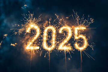 Golden Fireworks Display for 2025