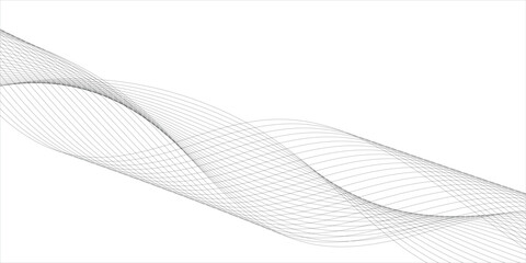 Beautiful abstract wavy wires on a white background. White abstract background with flowing lines wave. vector illustration. 
