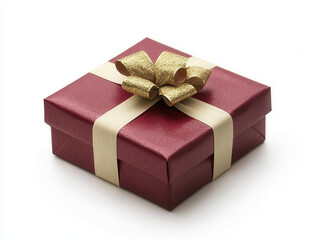 Obraz premium red gift box with gold ribbon and bow, perfect for special occasions