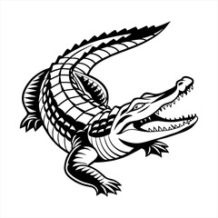 Crocodile vector style clip art design