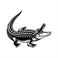 Crocodile vector style clip art design