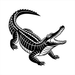Crocodile vector style clip art design