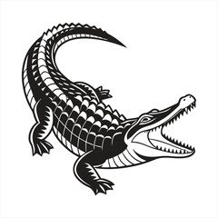 Crocodile vector style clip art design