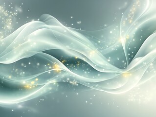 Abstract flowing light waves with sparkles.