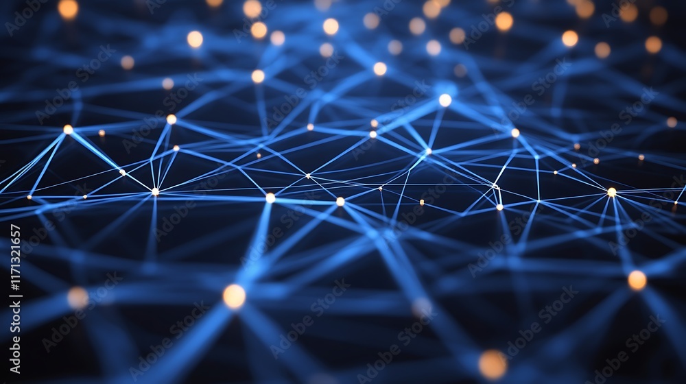 Poster abstract network showing connections and nodes