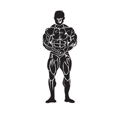Bodybuilding, vector illustration