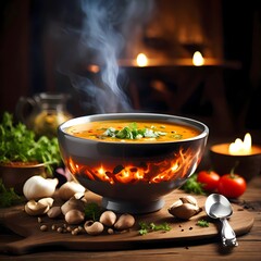 hot delicious  traditional thai food