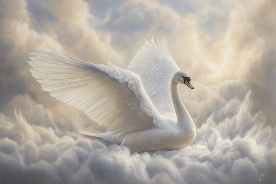 swan on the water