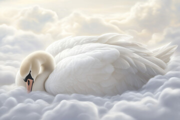 swan on the water