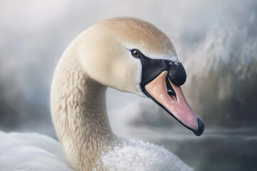 Obraz premium swan on the water