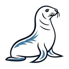Seal illustration with streamlined design
