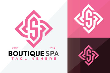 Letter S Floral Logo Icon Vector Design Illustration