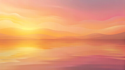 Obraz premium Gradient Blend of Peach, Pink, and Golden Yellow