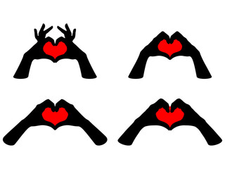 I love you heart sign. Valentine day and expression to you. Message of love using hand gesture.