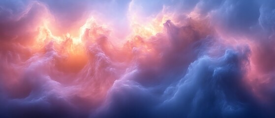 Fototapeta premium Dreamy pastel cloudscape.