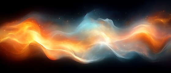 Obraz premium Abstract wave of fire and ice energy.
