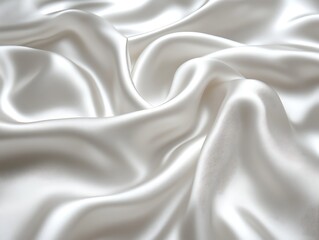 Obraz premium Draped white silk fabric texture. (2)