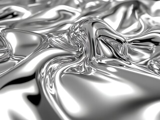 Abstract silver liquid metal texture.
