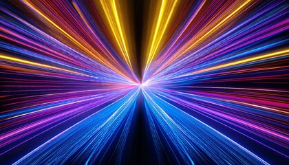 Vibrant streaks of light converge in a dazzling display of color and motion.