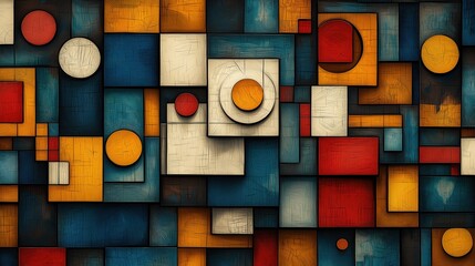 Fototapeta premium Abstract Cubist Background Pattern