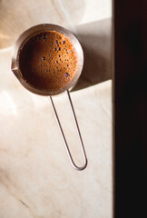 turkish coffee in a cezva