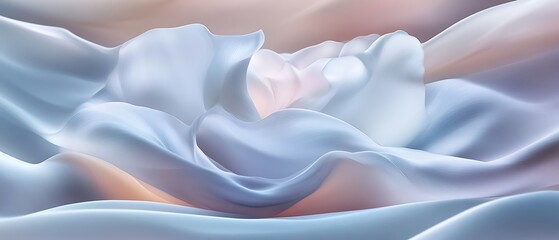 Abstract flowing pastel silk fabric.