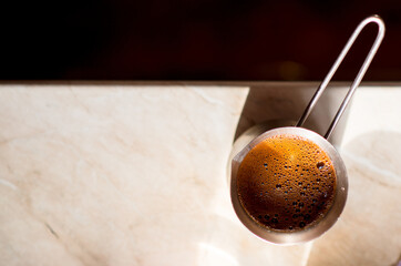 turkish coffee in a cezva