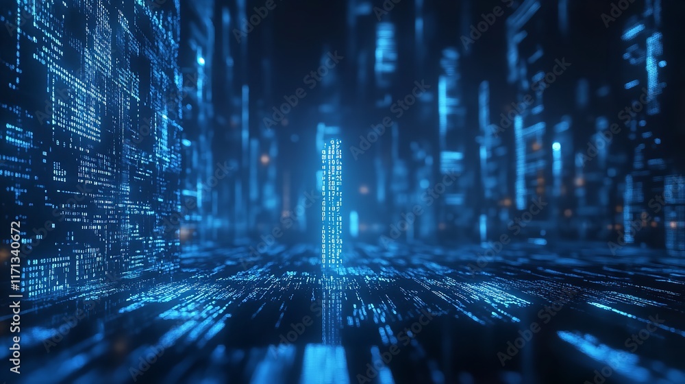 Poster technology network background concept global network big data and cybersecurity