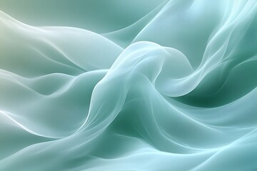 Obraz premium Abstract teal fabric waves.