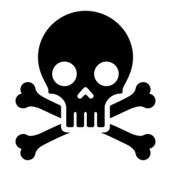 Silhouette of a skull and crossbones.