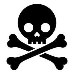 Silhouette of a skull and crossbones.