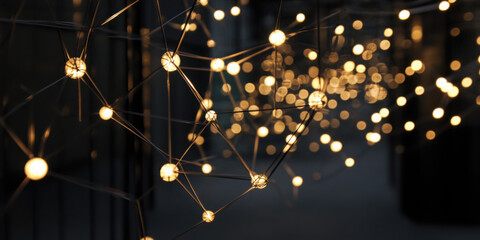 Sparse mesh network of lights and connections 